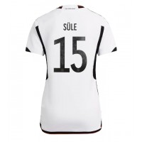 Camisa de Futebol Alemanha Niklas Sule #15 Equipamento Principal Mulheres Mundo 2022 Manga Curta
